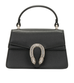 Dionysus Mini Top Handle, Leather, Black, MII, DB, 3*